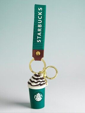 Chocolate Drizzle Frappuccino Bag Charm / Keychain & Matching Strap